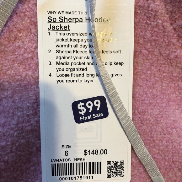 Lululemon so Sherpa hooded jacket 6 - Picture 3 of 3